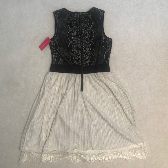 Xhilaration Dress Lace and Sparkle Black and Beige - Picture 2 of 5